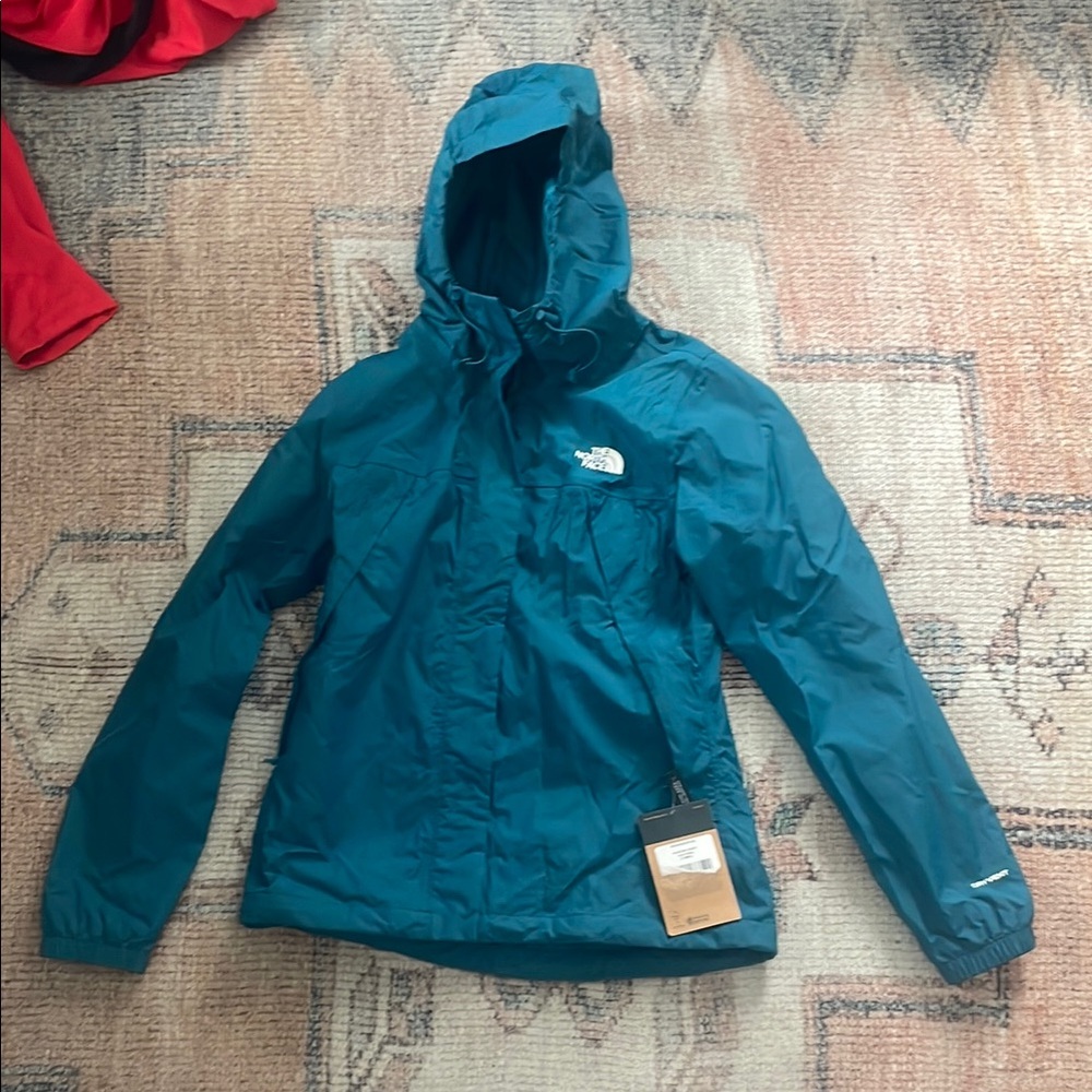 The North Face Women’s Antora Blue Hooded Jacket (X small )
